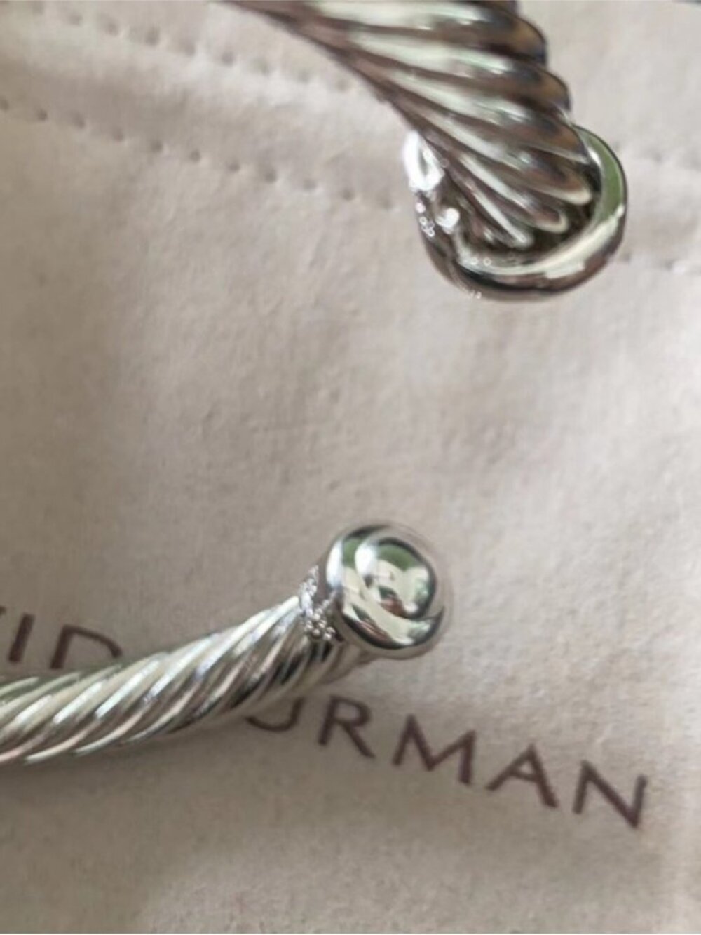 David Yurman Silver and Gold Bracelet 7mm - Picture 7 of 7